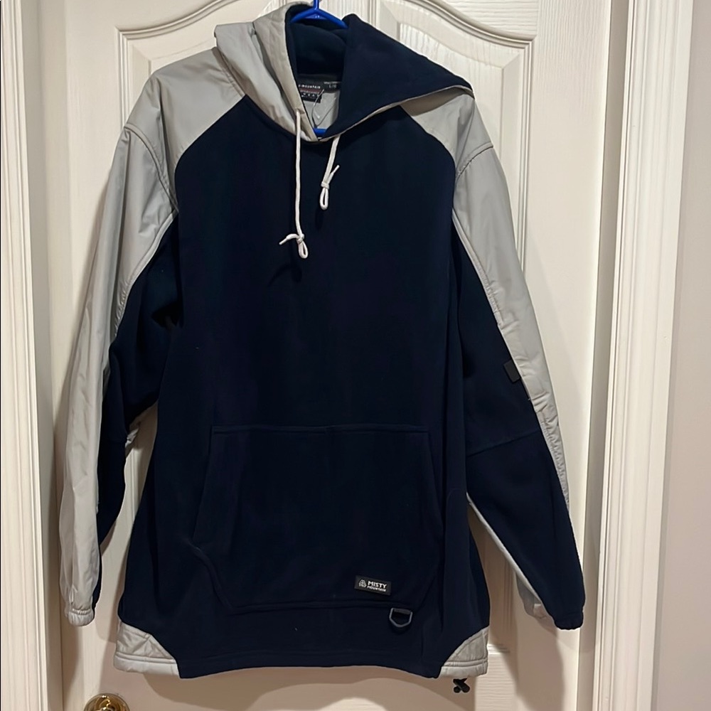 Misty Mountain Navy and Gray Hoodie, size Large